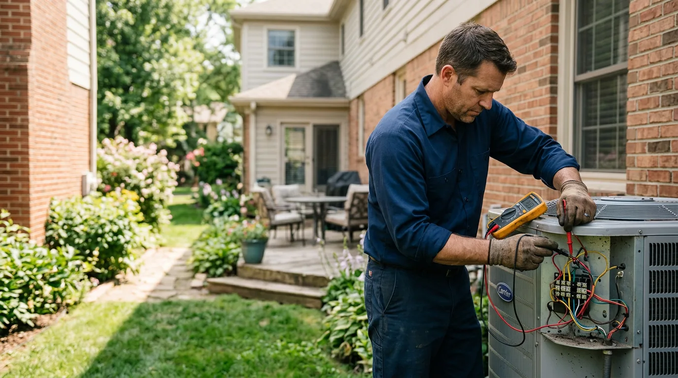 HVAC technician working near Croydon, UT
